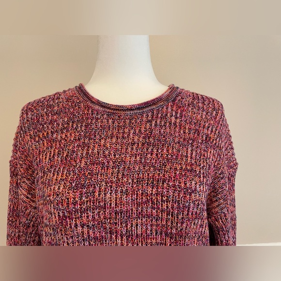 NWT GAP Pink Knit Sweater Cotton Long Sleeve Winter Cozy Top Women's Size Small - Picture 5 of 7